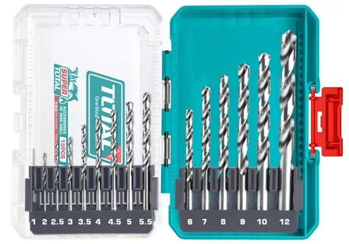1-12mm Bộ mũi khoan sắt HSS M2 15 chi tiết Total TACSDL51508