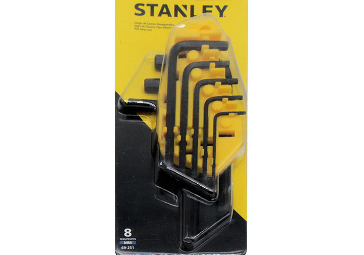 1.5-6mm Bộ lục giác 8 cây Stanley 69-251