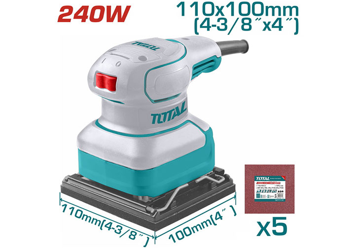 110x100mm Máy chà nhám vuông 240W Total TF2241108