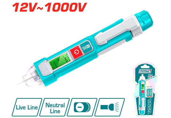 12-1000V Bút dò điện áp AC Total THT210003