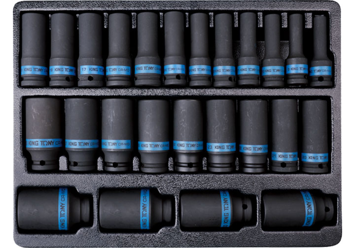 1/2" Bộ tuýp đen 6 góc 8-36mm 25 chi tiết Kingtony 9-4435MP