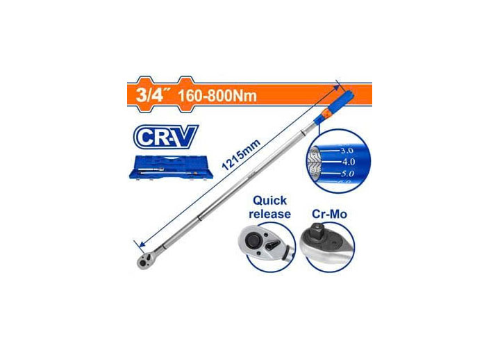 160-800Nm Cần siết lực 3/4" Wadfow WWQ4D34