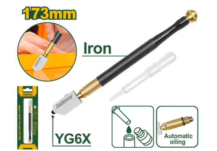 173mm Dao cắt kính (kiếng) cán kim loại Jadever JDGR2601