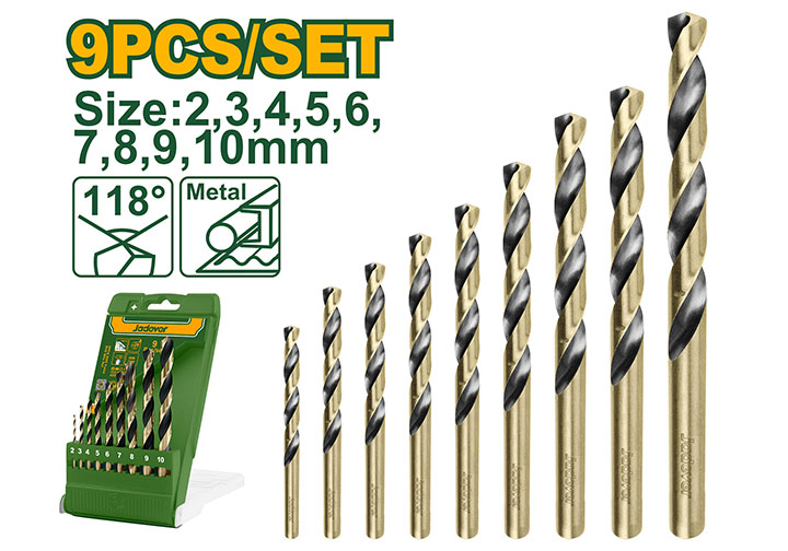 2-10mm Bộ mũi khoan sắt HSS Jadever JDTD6B02