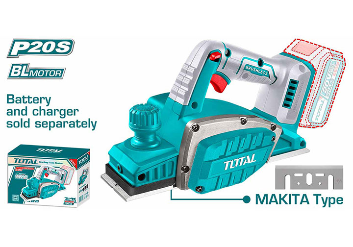 20V Máy bào dùng pin 82mm Total TRLI20401