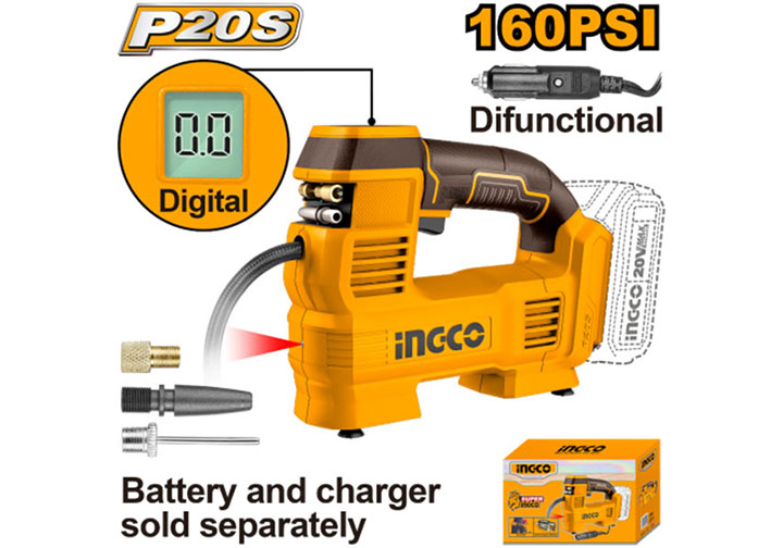 20V Máy bơm hơi dùng pin (chỉ thân máy) Ingco CACLI2012