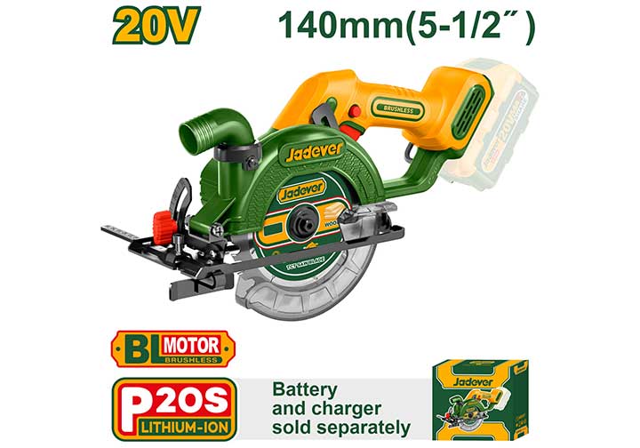 20V Máy cưa đĩa 140mm (chỉ thân máy) Jadever JDLWP5630