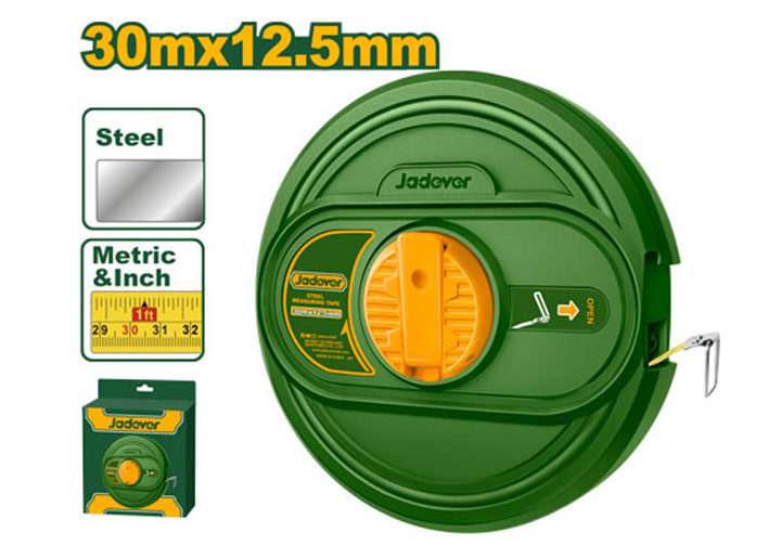 30mx12.5mm Thước cuộn thép hệ inch và mét Jadever JDMT3530