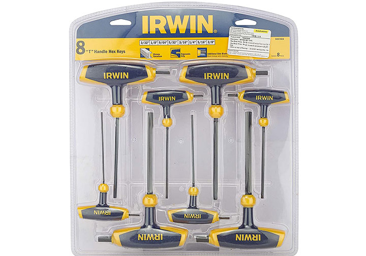 3/32" - 3/8" Bộ lục giác đầu bằng chữ T hệ inch 8 chi tiết Irwin 9097008