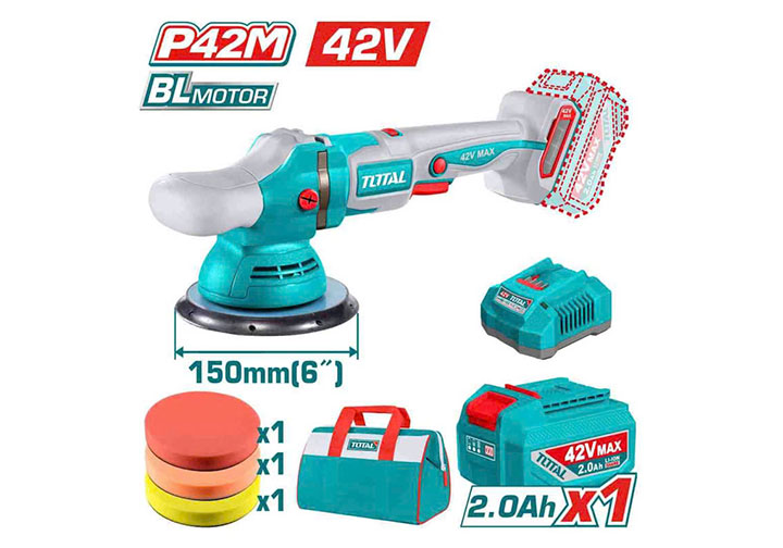 42V Máy đánh bóng lệch tâm 150mm dùng pin P42M Total TAPLI42151