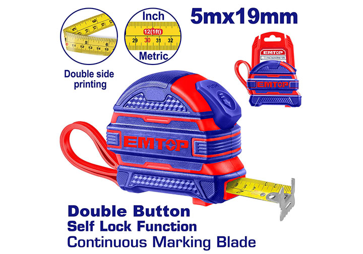 5m Thước cuộn thép (rộng 19mm) Emtop EMTP2519