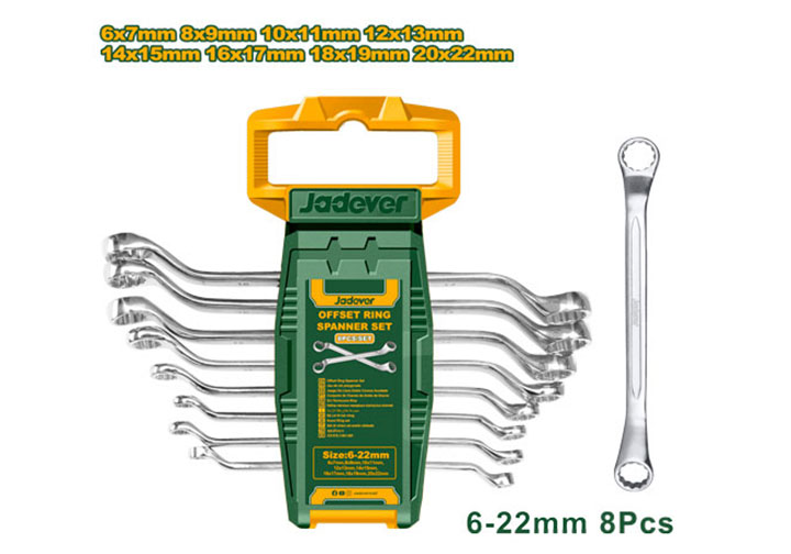 6-22mm Bộ cờ lê 2 đầu vòng 8 chi tiết Jadever JDFR3208