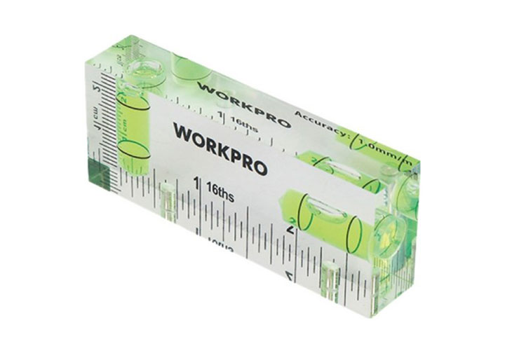 75mm Thước thủy trong suốt có nam châm Workpro WP262068