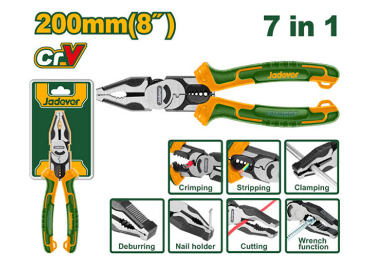 8" Kìm điện đa năng 7 trong 1 Jadever JDPL1778