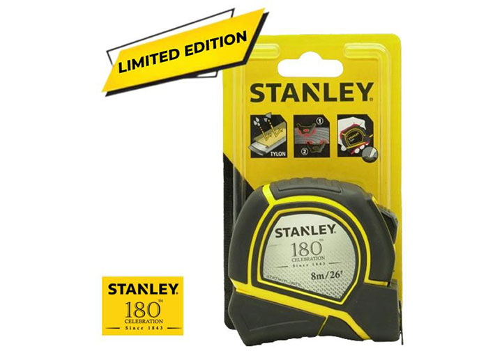 8mx25mm Thước cuộn thép (hệ mét và inch - rộng 25mm) Stanley STHT36195-180TH