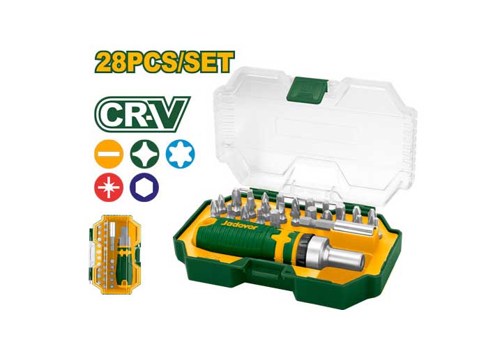 Bộ tuốc nơ vít 28 chi tiết Jadever JDSS8B28