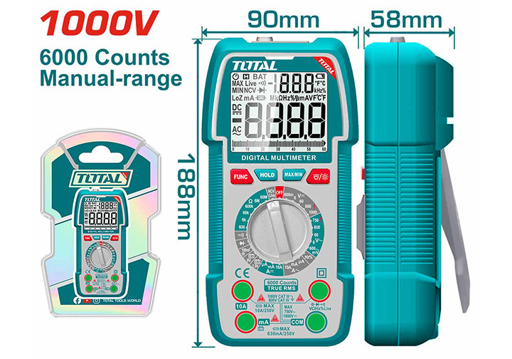 Đồng hồ vạn năng kỹ thuật số Total TMT5310002
