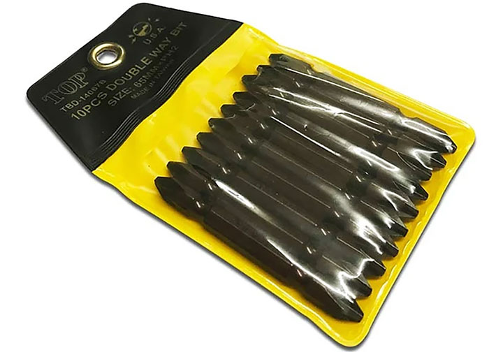 PH2x65mm Bộ mũi vít bake 2 đầu xi nâu TOP TBD-14067B