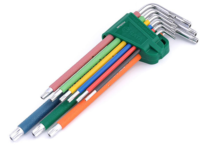 T10-T50 Bộ lục giác sao (có lỗ) 9 chi tiết Sata 09-702CH (09702CH)