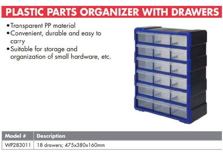 Tủ nhựa đựng linh kiện 18 ngăn Workpro WP283011